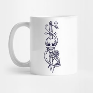 Skull Sword Snake Tattoo Mug